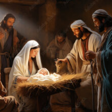 Weihnachten mit Maria, Josef und Christkind